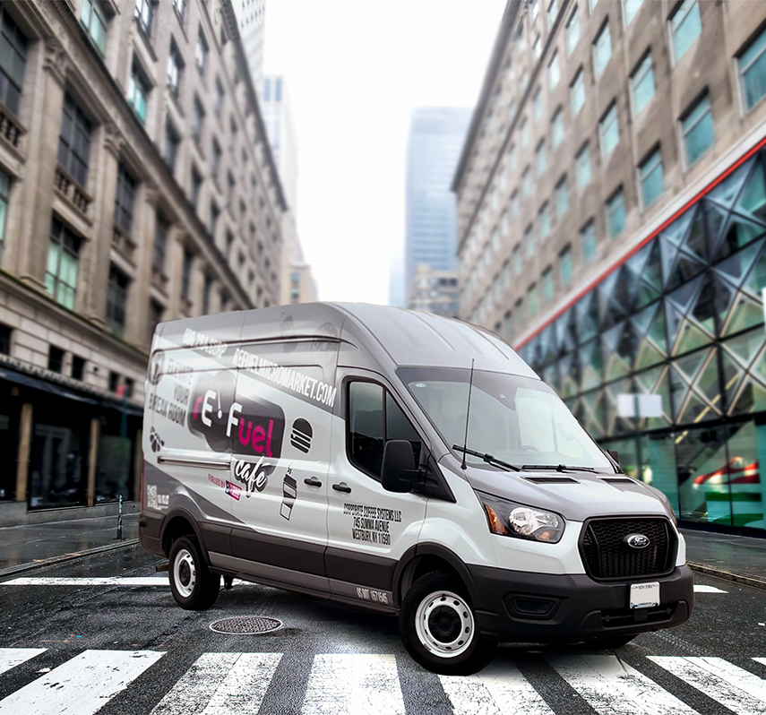 ReFuel Cafe Hotel Pantry Service delivery van | New York City